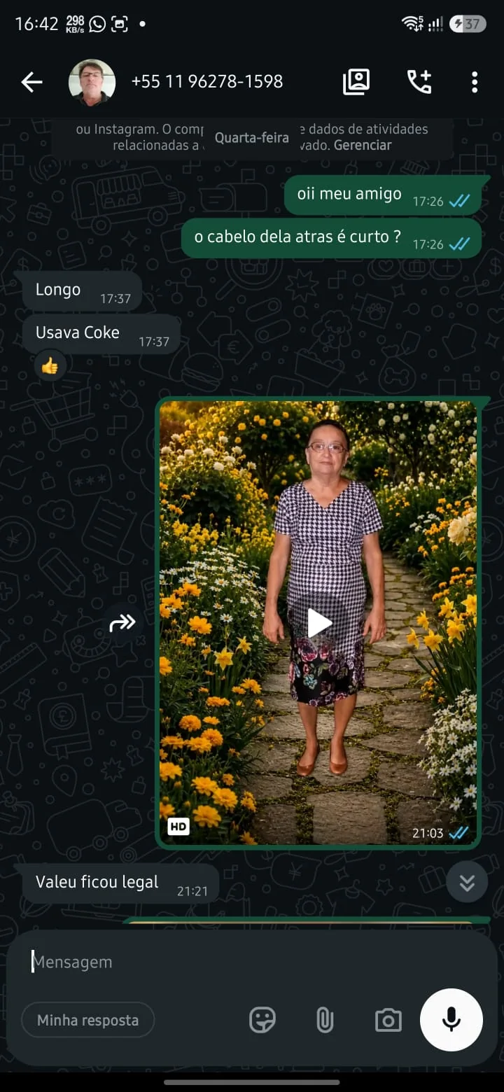 Cliente aprovou o resultado da homenagem